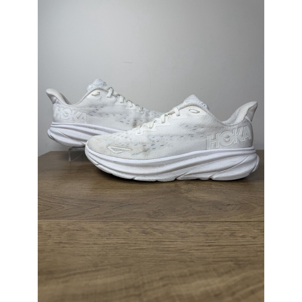 Hoka Clifton 9 Men’s Running Shoes Size 8 White